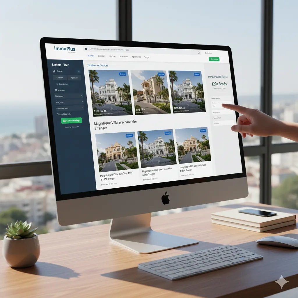 Aperçu du projet PROJET 4 — ImmoPlus - Immobilier · Maroc · Plateforme vente & location · 30 jours